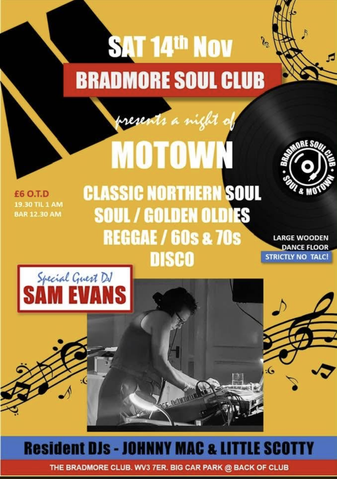 Bradmore Soul Club Presents a Night of Motown